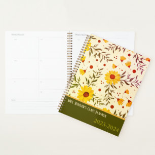 Vintager Name Datum Retro Daisy Floral Lehrer Planer