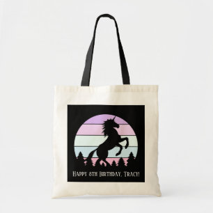 Vintager Name der Einhornzucht für Sunset Unicorn Tragetasche