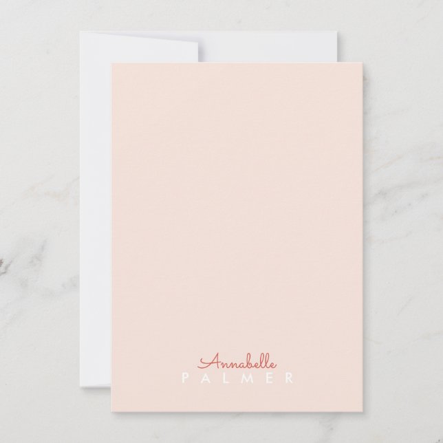 Vintager Name Persönliche Schreibweise Einladung (Vorderseite)