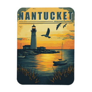 Vintager Nantucket, Massachusetts - Inselcharakter Magnet
