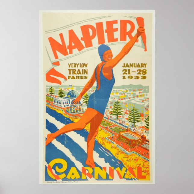 Vintager Napier-Karneval Neuseeland Poster (Vorne)