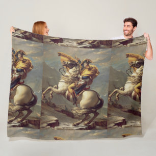 Vintager Napoleon über die Alpen Fleecedecke