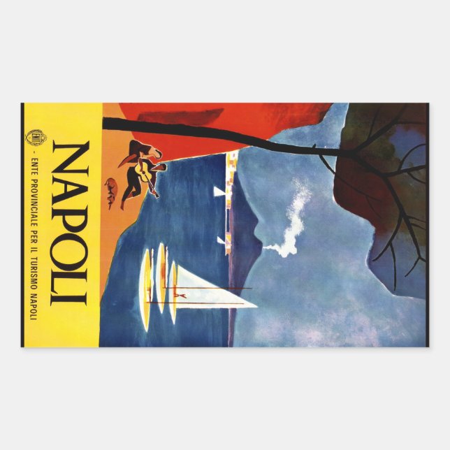 Vintager Napoli Neapel Italien Aufkleber (Vorderseite)