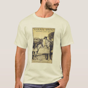 Vintager nationaler Dienst Rekrutierung von Frauen T-Shirt