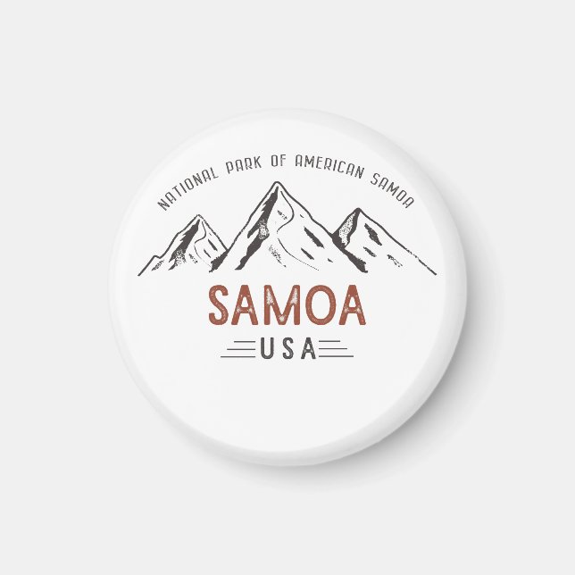 Vintager Nationalpark Amerikanisch-Samoas Magnet (Vorne)