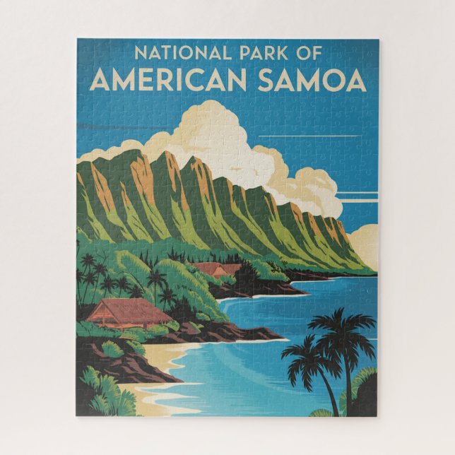 Vintager Nationalpark Amerikanisch-Samoas Puzzle (Vertikal)