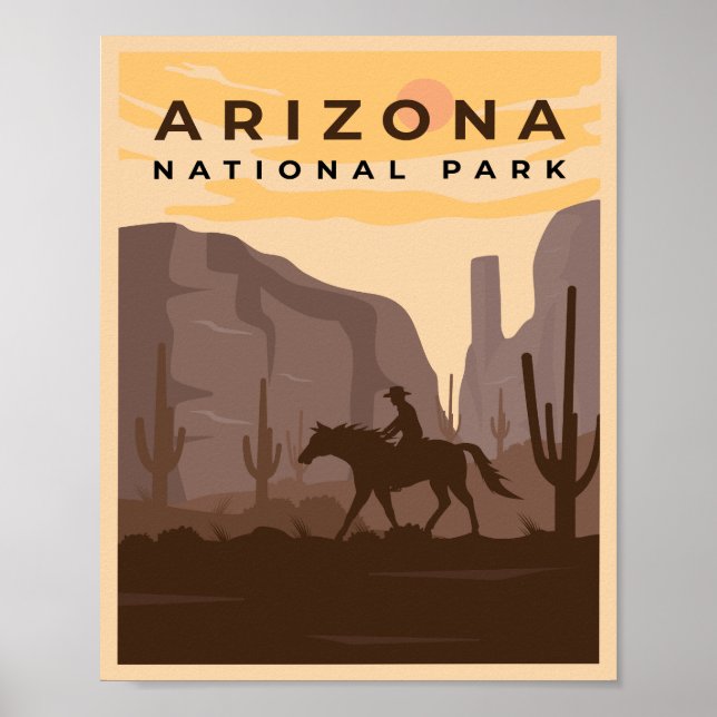 Vintager Nationalpark Arizona Poster (Vorne)
