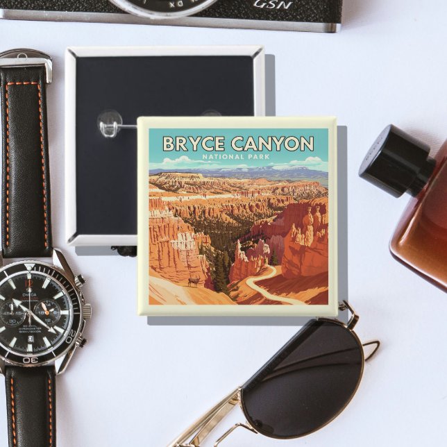 Vintager Nationalpark Bryce Canyon Button (Von Creator hochgeladen)