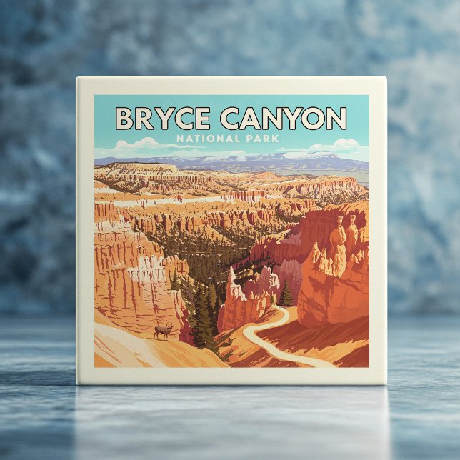 Vintager Nationalpark Bryce Canyon Fliese (Von Creator hochgeladen)