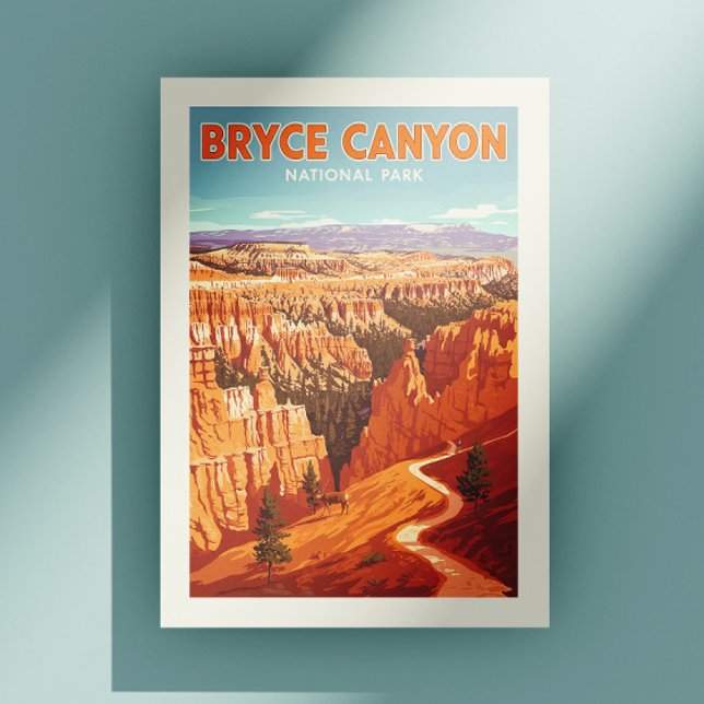 Vintager Nationalpark Bryce Canyon Postkarte (Von Creator hochgeladen)