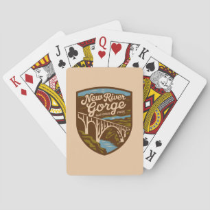 Vintager Nationalpark der New River Gorge Spielkarten