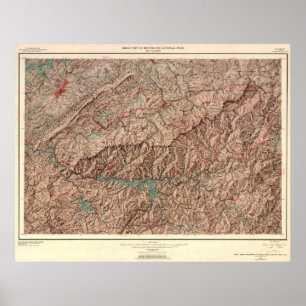Vintager Nationalpark Great Smoky Mountains Poster