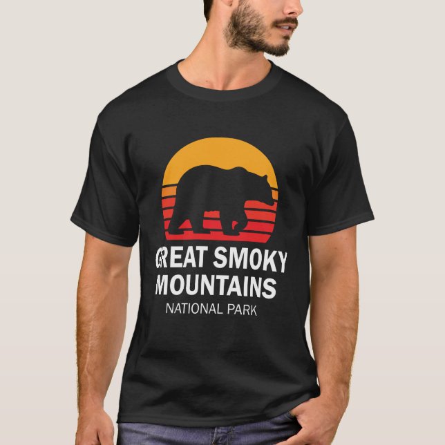 Vintager Nationalpark Great Smoky Mountains T-Shirt (Vorderseite)