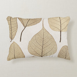 Vintager naturalistischer botanischer Zeichn | Blä Dekokissen