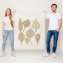 Vintager naturalistischer botanischer Zeichn | Blä Fleecedecke