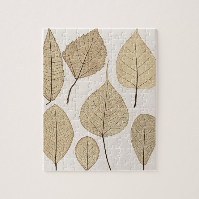 Vintager naturalistischer botanischer Zeichn | Blä Puzzle (Vertikal)