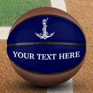 Vintager Nautic Anchor lässt Ihren Text hier ersch Mini Basketball