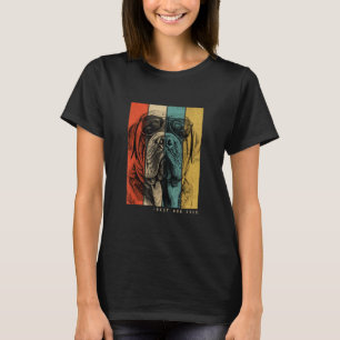 Vintager neapolitanischer Mastiff Hund Mama Vater T-Shirt
