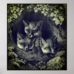 Vintager Nebelwald Poster