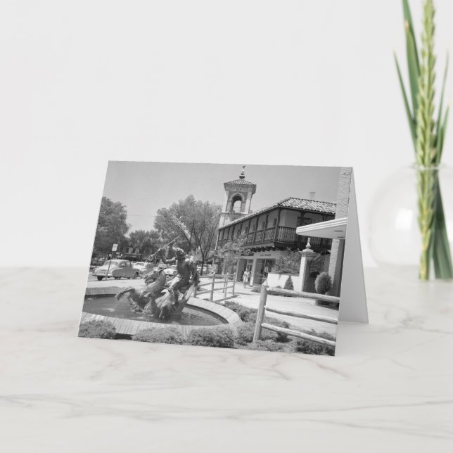 Vintager Neptun-Brunnen, Kansas City Karte (Vorderseite)