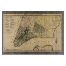 Vintager New Yorker Stadtplan, 1789, wiederhergest