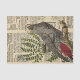 Vintager Newsprint Seidenpapier