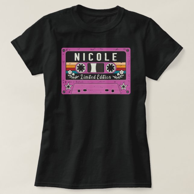 Vintager Nicole Name T - Shirt (Design vorne)