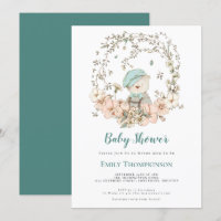 Vintager Niedlicher Bärenblätterturquoise Kinderdu
