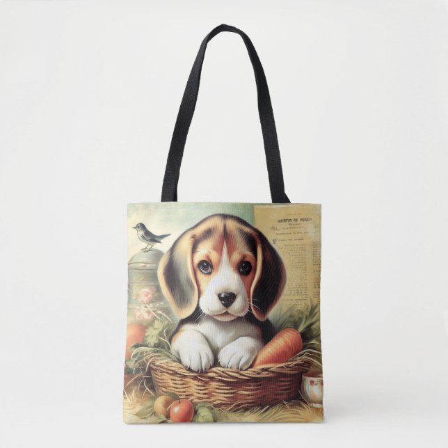 Vintager Niedlicher Beagle Welpe (Vorderseite)