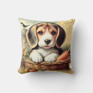 Vintager Niedlicher Beagle Welpe Kissen