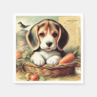 Vintager Niedlicher Beagle Welpe
