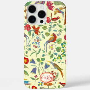 Vintager Niedlicher Bird Tree Funky Muster iPhone 16 Pro Max Hülle