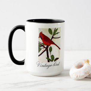 Vintager Niedlicher Bright-Bird und Foliage Tasse