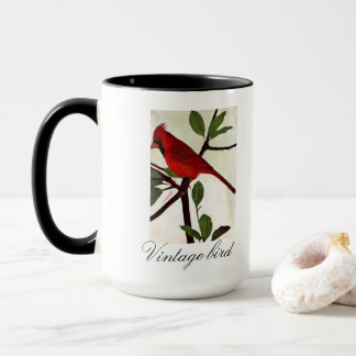 Vintager Niedlicher Bright-Bird und Foliage Tasse