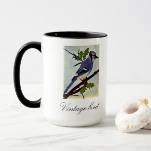 Vintager Niedlicher Bright-Bird und Foliage Tasse