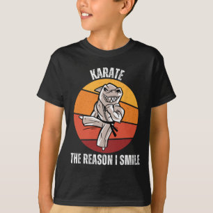 Vintager Niedlicher Hai Karate Der Grund, warum ic T-Shirt