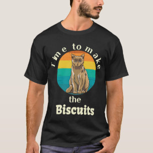 Vintager Niedlicher Koch Katzenzeit, um Kekse mit T-Shirt