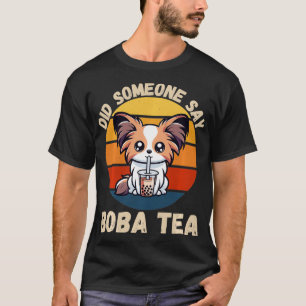 Vintager Niedlicher Papillon Dog hat jemand Boba T T-Shirt
