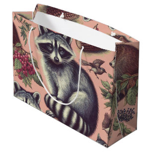 Vintager Niedlicher Racoon Große Geschenktüte