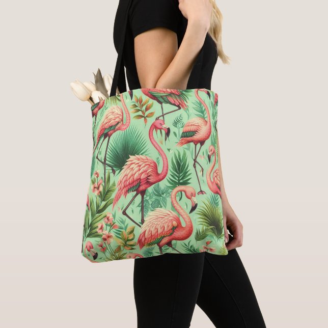 Vintager Niedlicher Rosa Flamingos (Von Nahem)