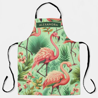 Vintager Niedlicher Rosa Flamingos Schürze