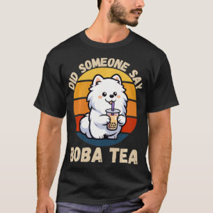 Vintager Niedlicher Samoyed Dog hat jemand Boba Te T-Shirt