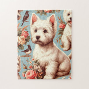 Vintager Niedlicher West Highland White Terrier Puzzle