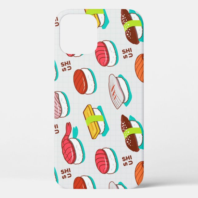 Vintager Nigiri-Sushi, Doodmuster Case-Mate iPhone Hülle (Rückseite)