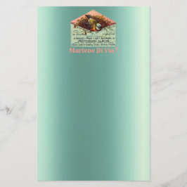 Vintager Nistvogel rosa aquamarin rosa Briefpapier