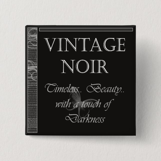 Vintager Noir Knopf Button (Vorderseite)