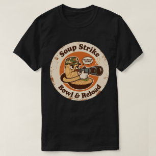 Vintager Noodle Bowl Combat Gamer Fun T-Shirt