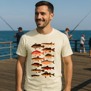 Vintager Nordamerikanischer Fisch T-Shirt