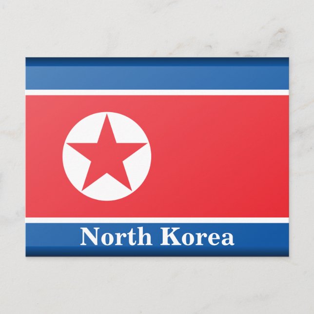 Vintager Nordkoreaflaggentourismus Postkarte (Vorderseite)