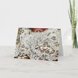 Vintager Nordpol Alte Antike Karte Welt